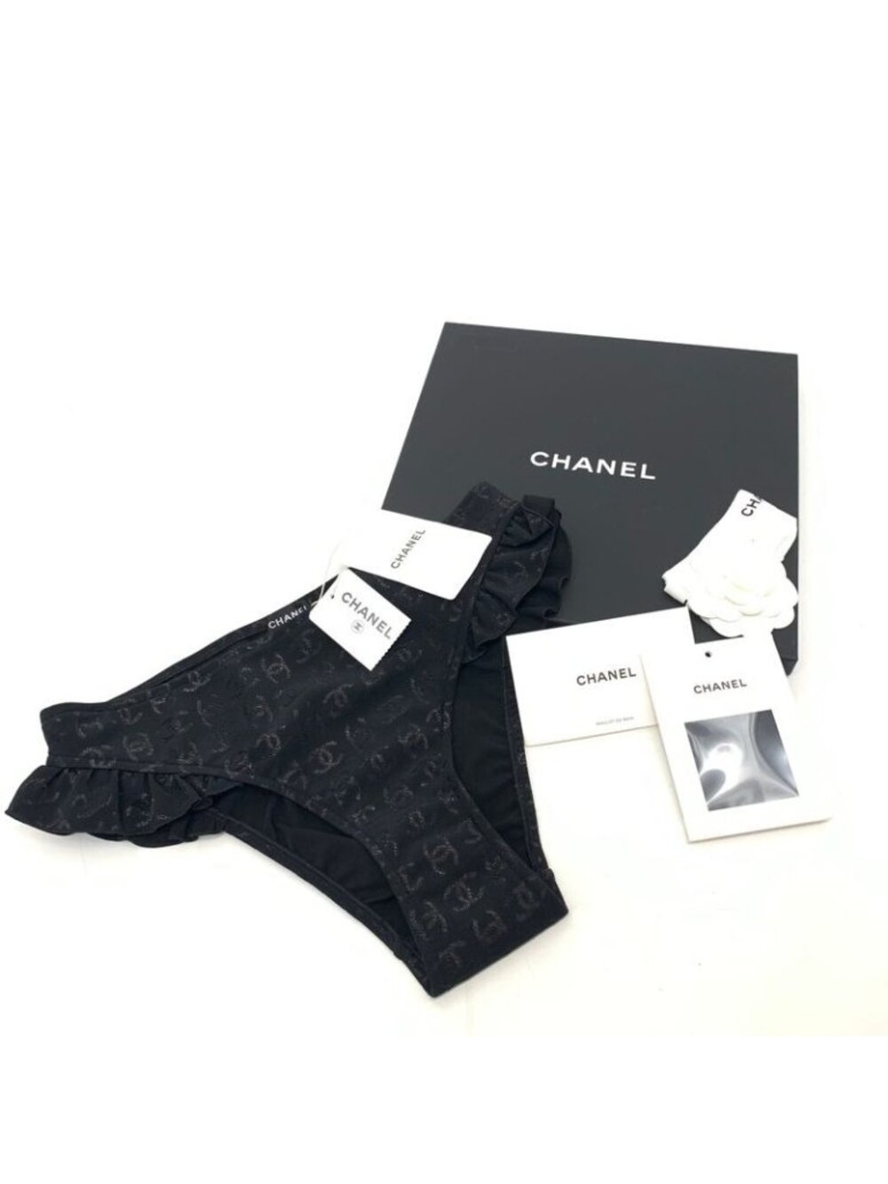 Chanel Swimwear Coco Mark Brand Logo All Over Size 38